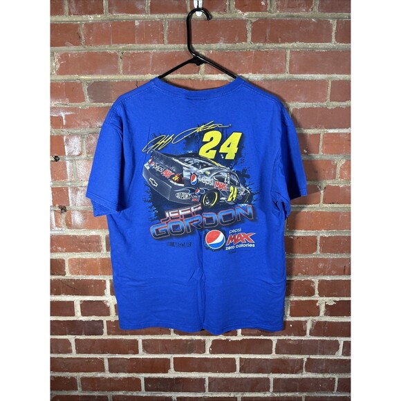 Vintage Y2k Jeff Gordon 24 Nascar Racing Shirt Pepsi Max Short Sleeve Sz Large - Picture 5 of 6